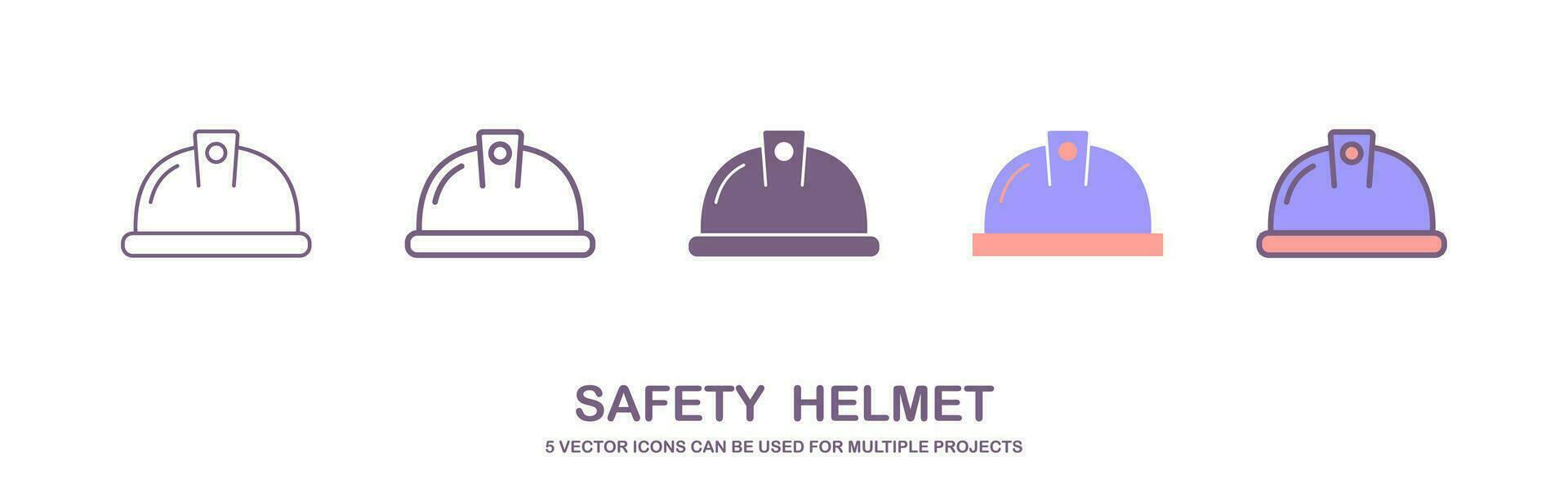 Helmet or hard hat vector icon symbol isolated on white background. construction helmet illustration vector.