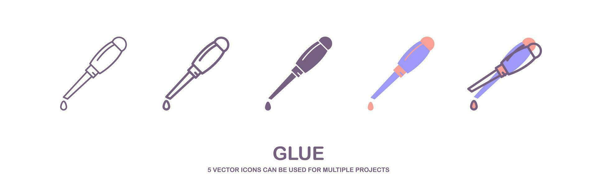 Vector glue icon. Liquid glue icon. isolated on white background.