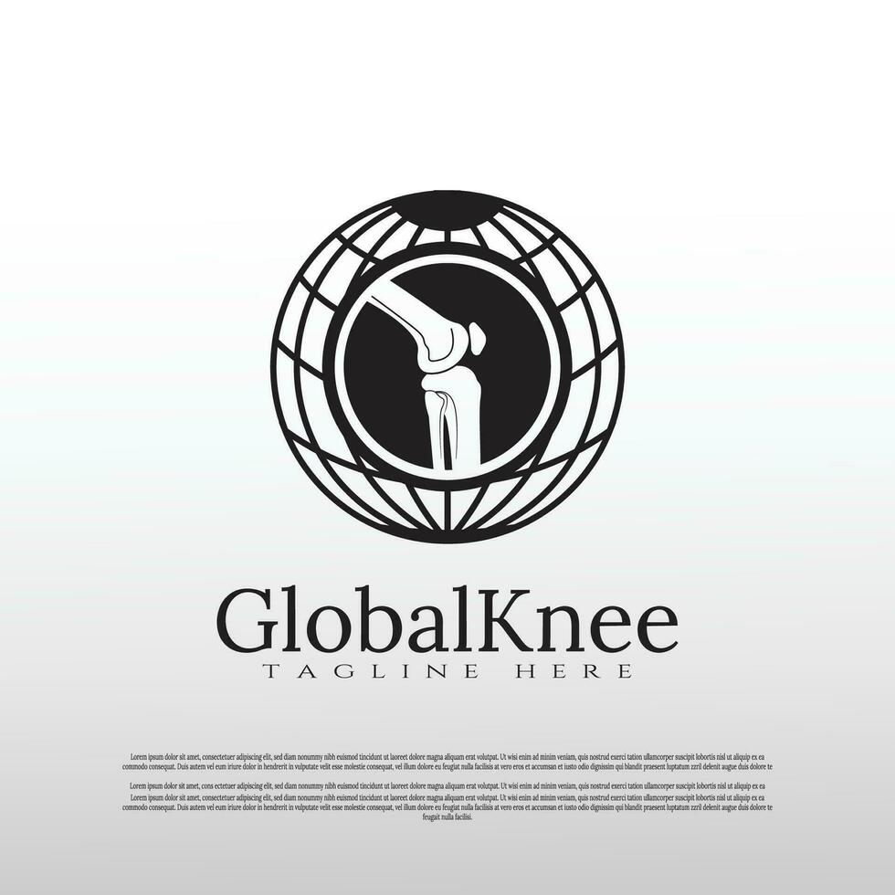 knee bone logo. with colorful concept. healthcare and medical symbol. illustration element vector