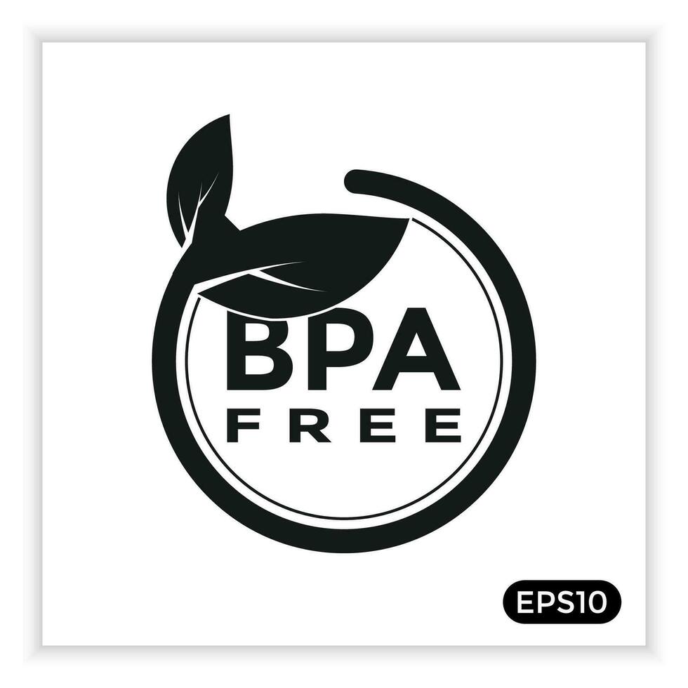 BPA free labels vector