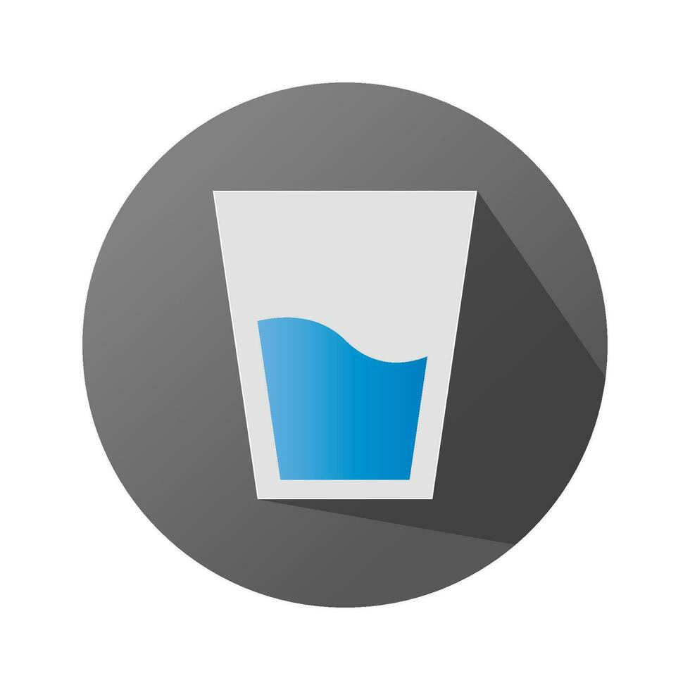 glass icon on a dark background, glassware symbol, vector illustration element