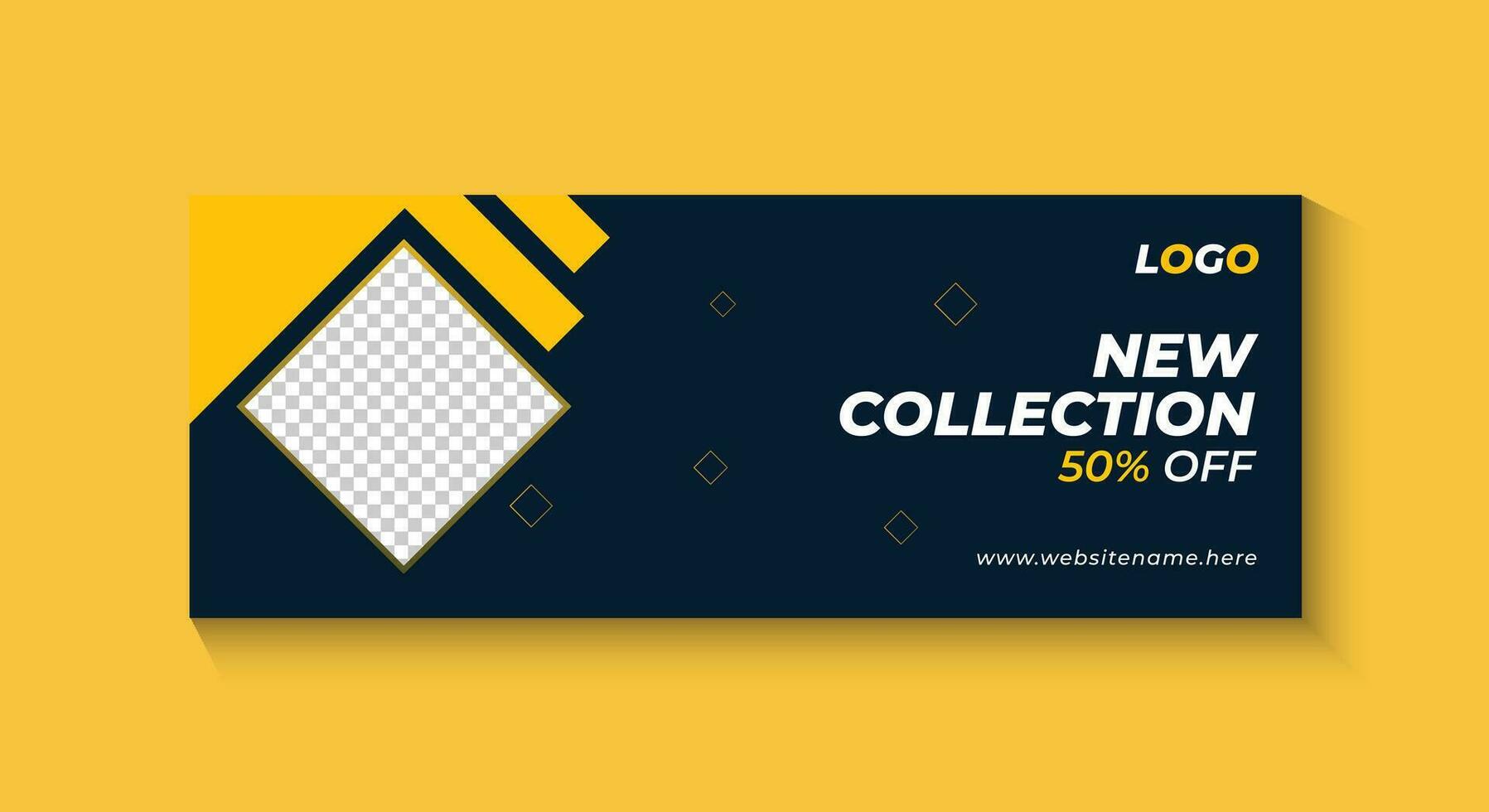 Fashion sale web banner template vector