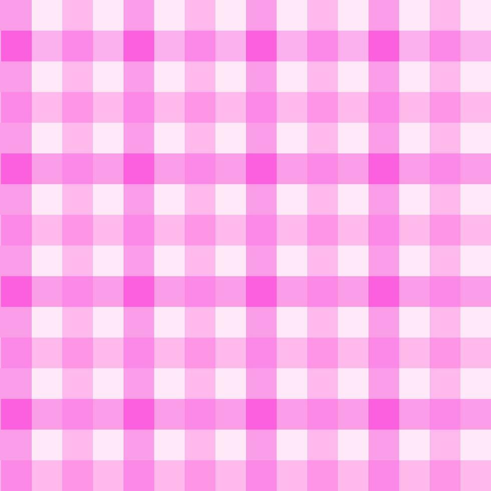 Pink tone of gingham pattern. For plaid, tablecloth, clothe, shirt, dress, paper, bedding, blanket, quilt, textile products. Vector seamless design. Concept of cowboy, country, kitchen, valentine.