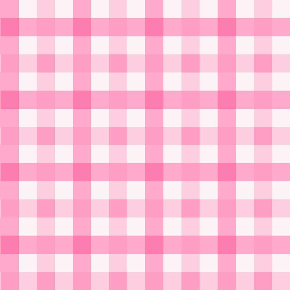 Pink tone of gingham pattern. For plaid, tablecloth, clothe, shirt, dress, paper, bedding, blanket, quilt, textile products. Vector seamless design. Concept of cowboy, country, kitchen, valentine.