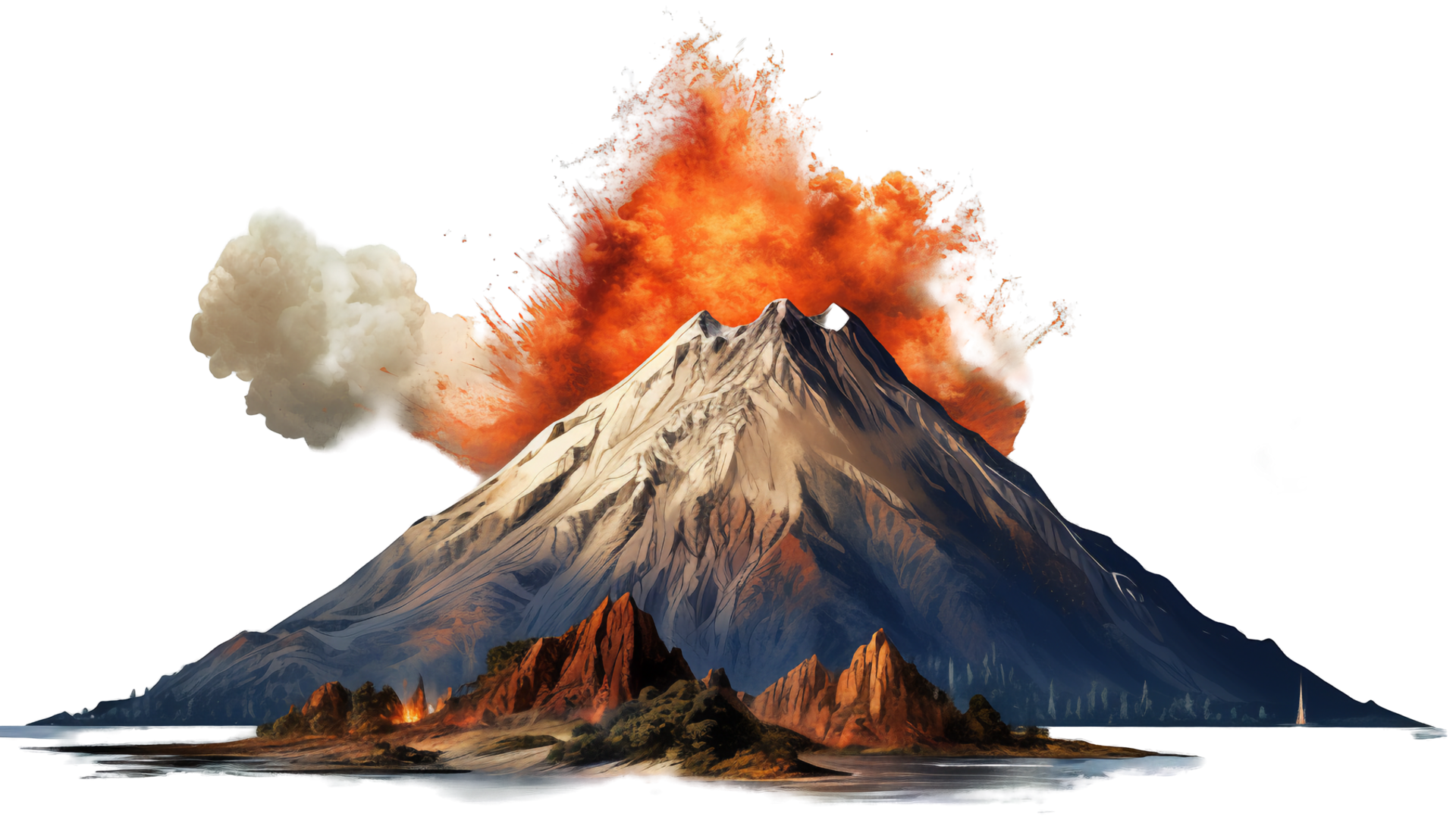 Volcano Png With Ai Generated 26757642 Png