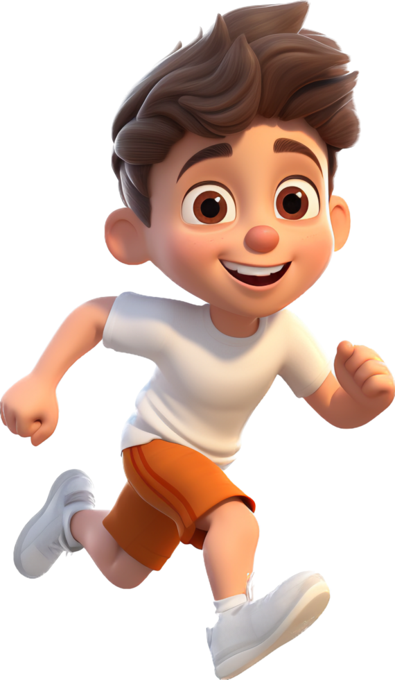 Boy is running with . png
