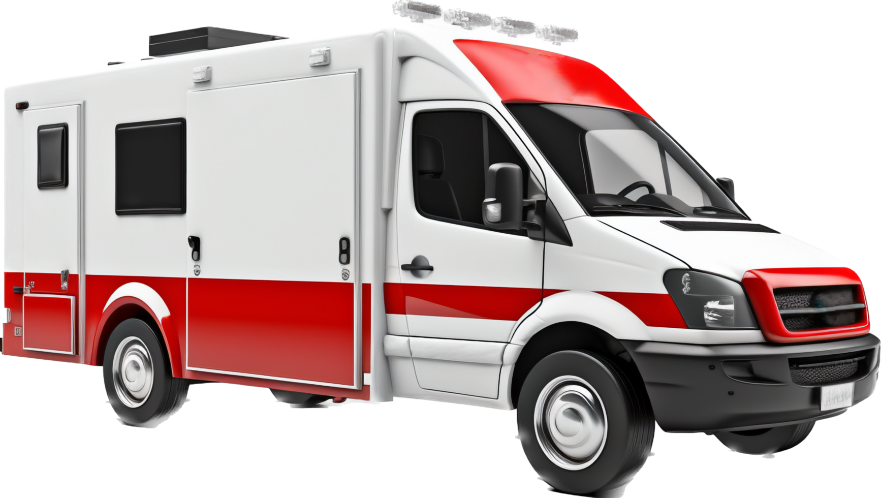 Ambulance png with AI generated.