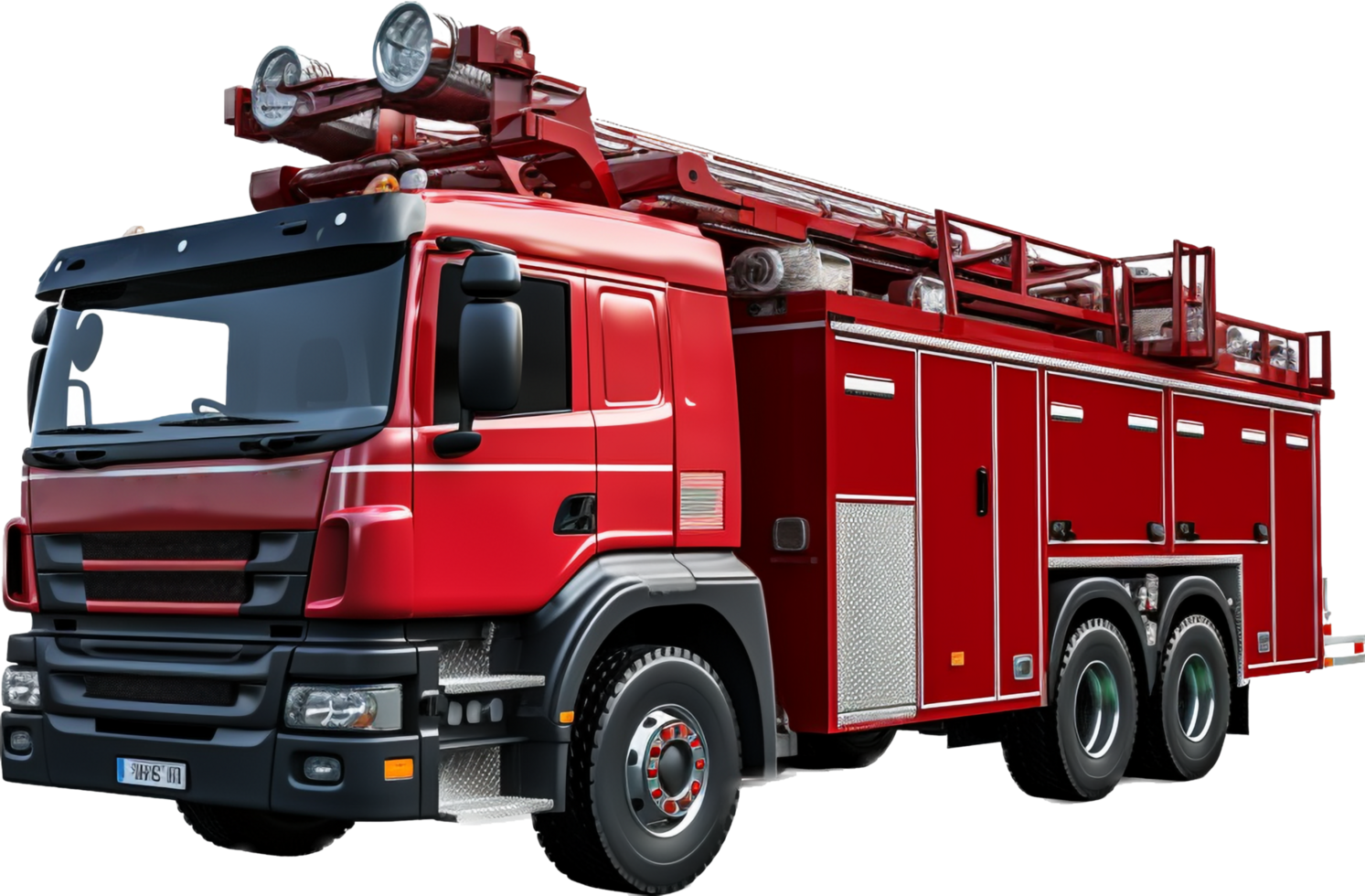 Feuerwehrauto png mit ai generiert.