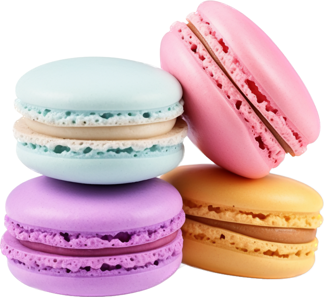 macaron png com ai gerado.