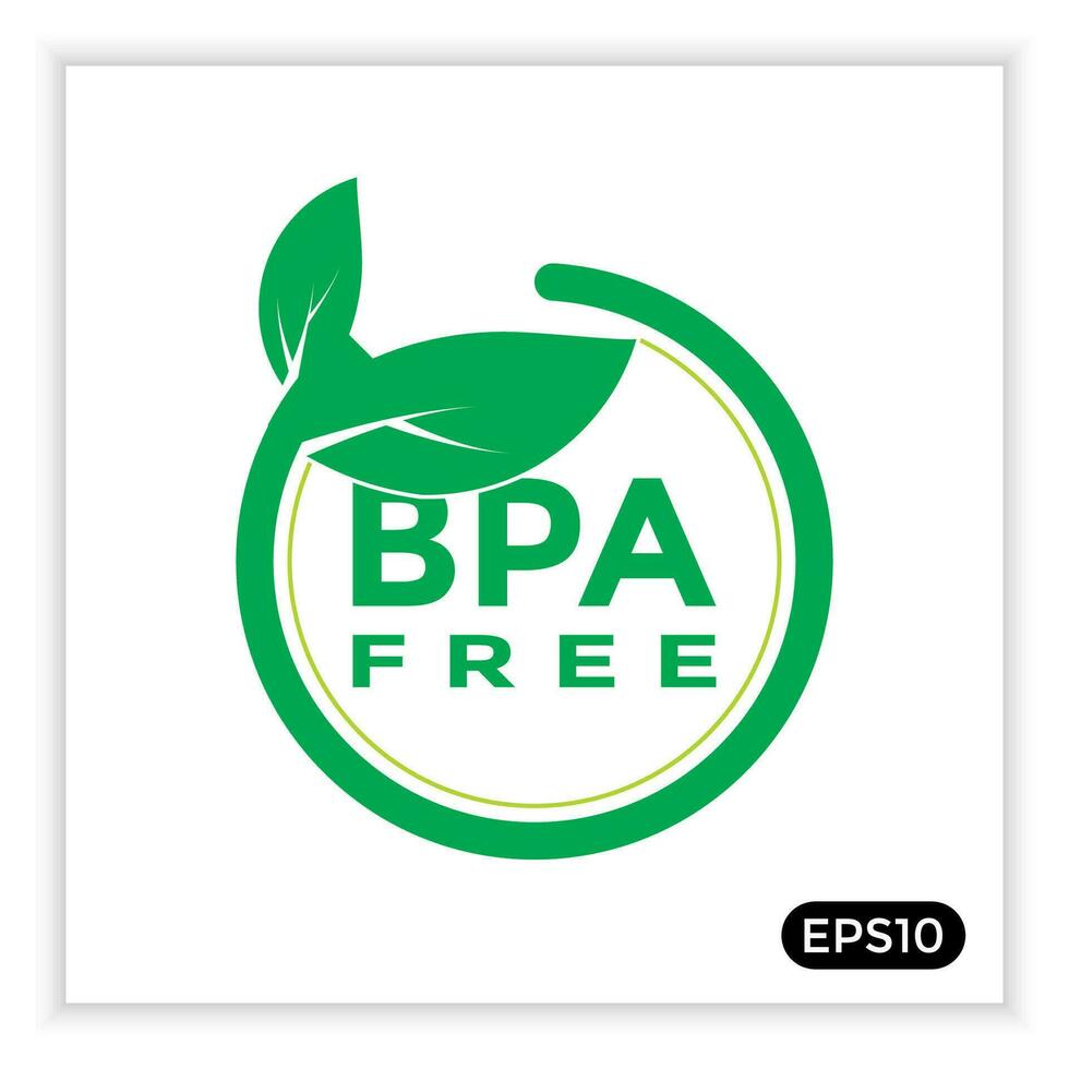 BPA free labels vector