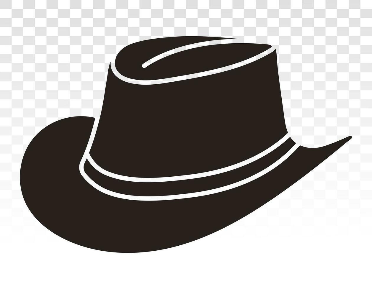 Cowboy hat or bullhide hats flat vector icon for apps and websites