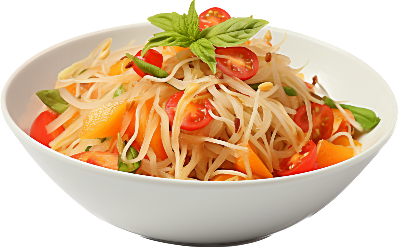 Green Papaya Salad png with AI generated.