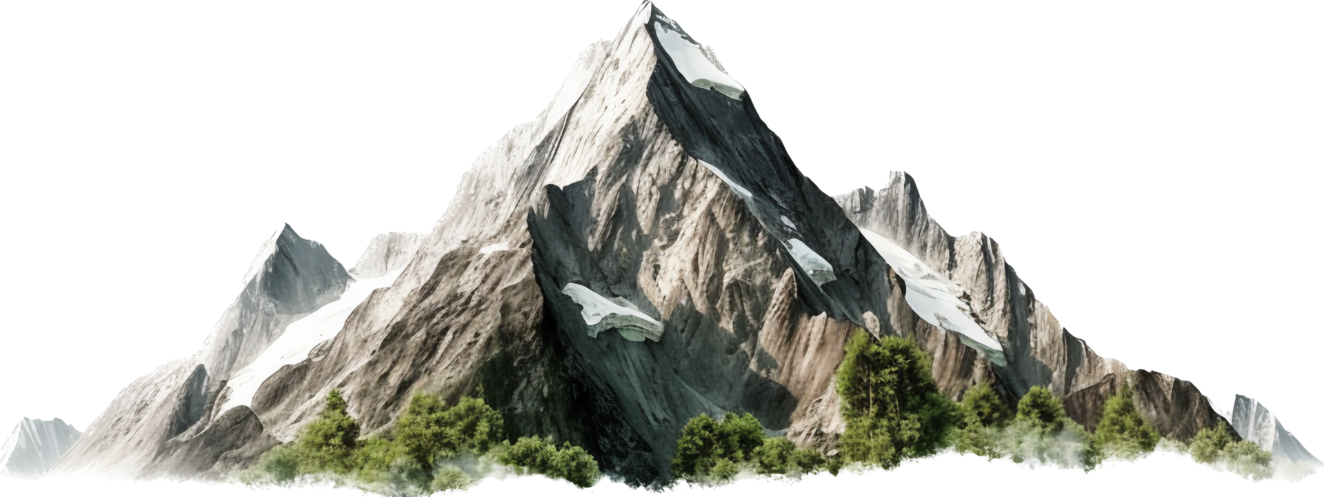 Mountain png with AI generated.