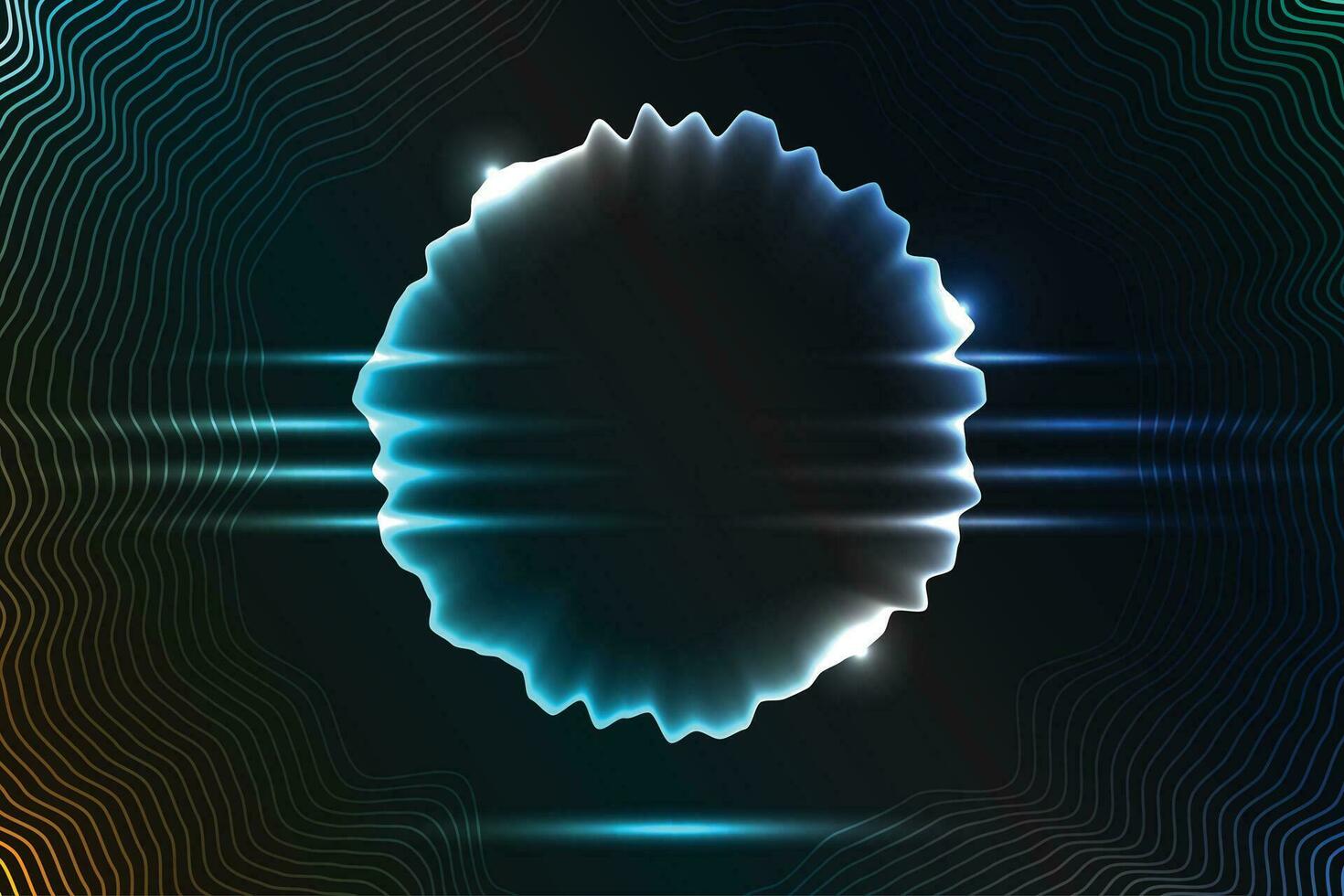 circular neon wallpaper, neon background, circular neon with lighting background vector
