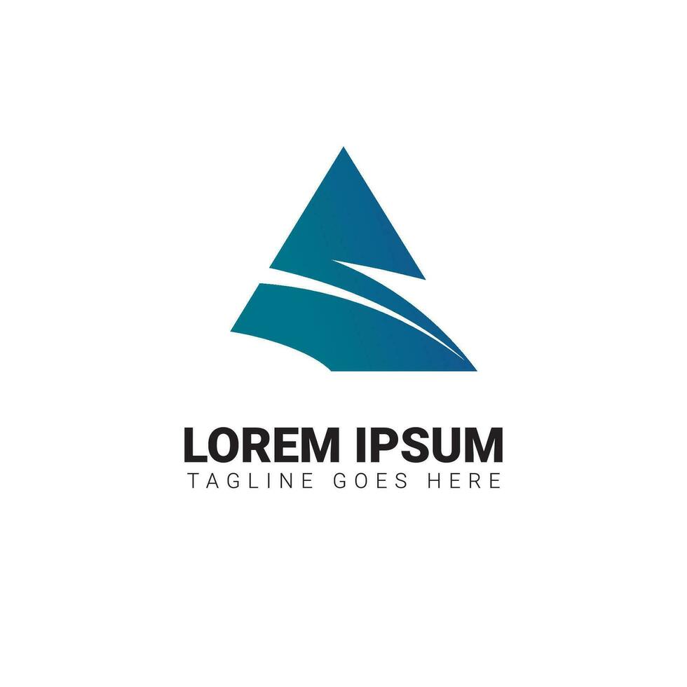 business logo design initial letter A or adventure mountain or tree. vector