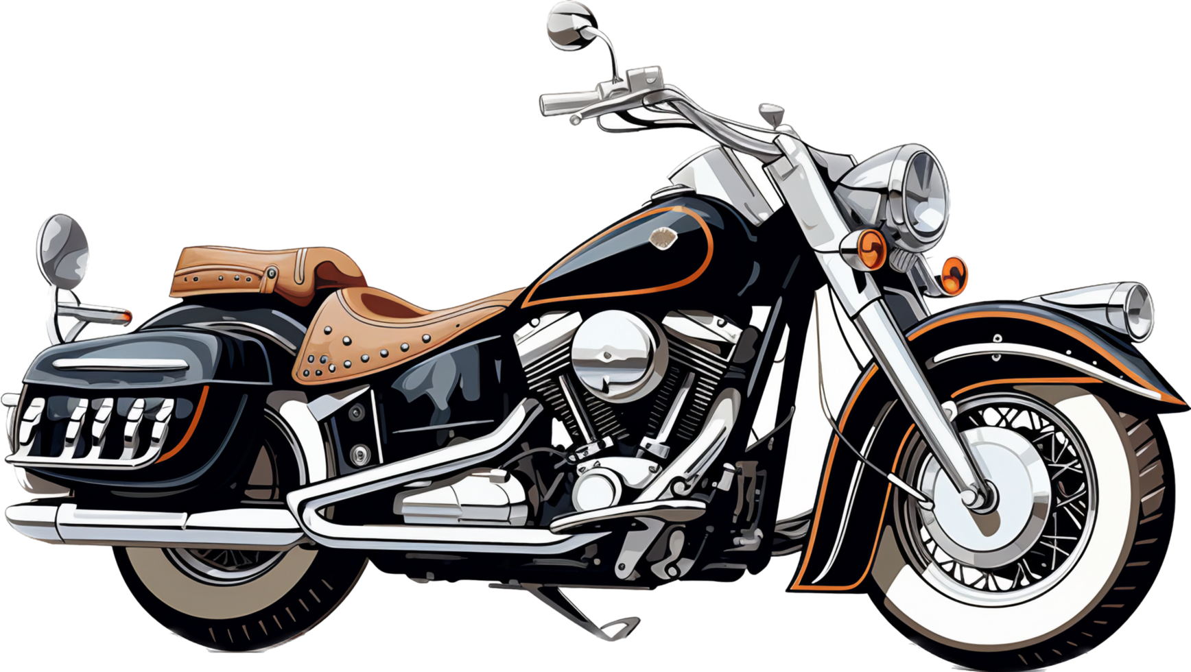 Motorrad png mit ai generiert.