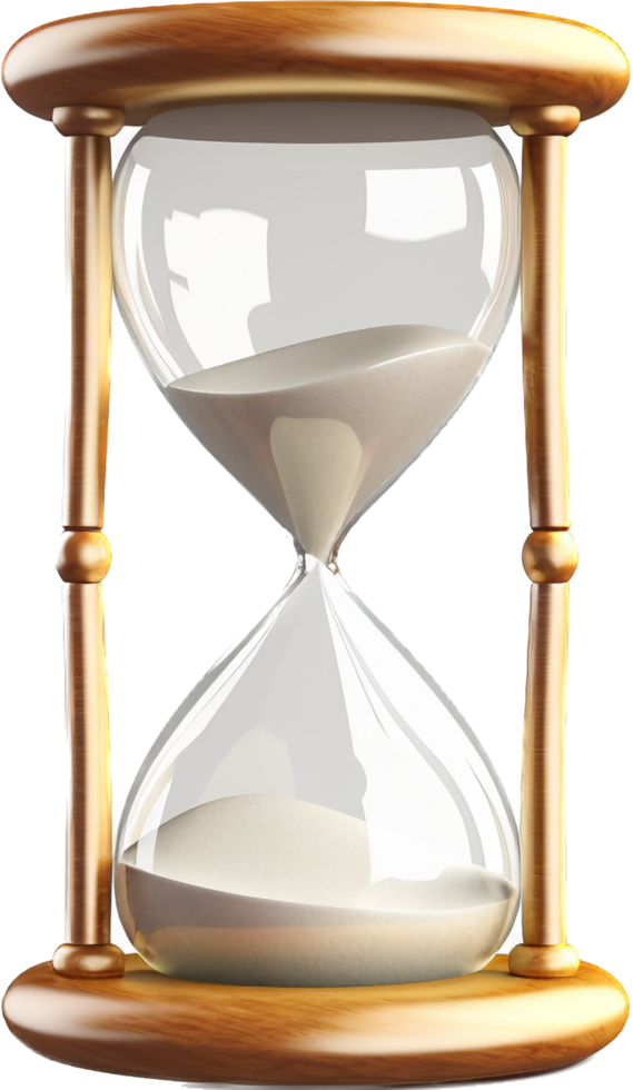 Hourglass png with AI generated.