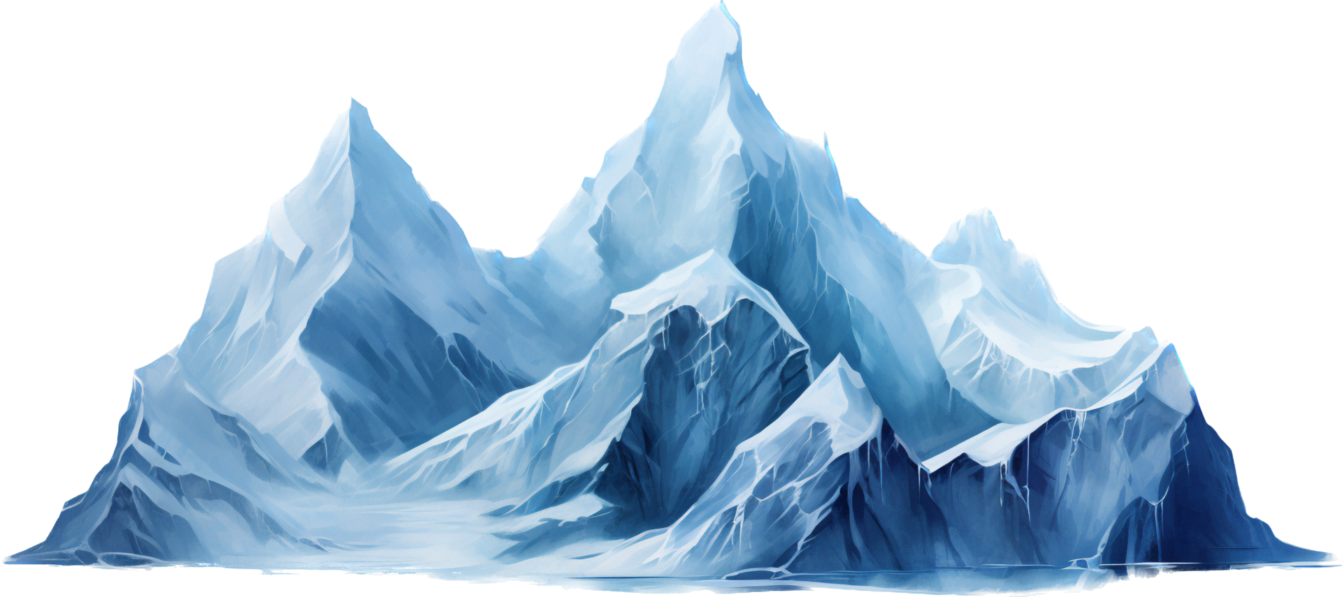 Ice mountain png with AI generated.