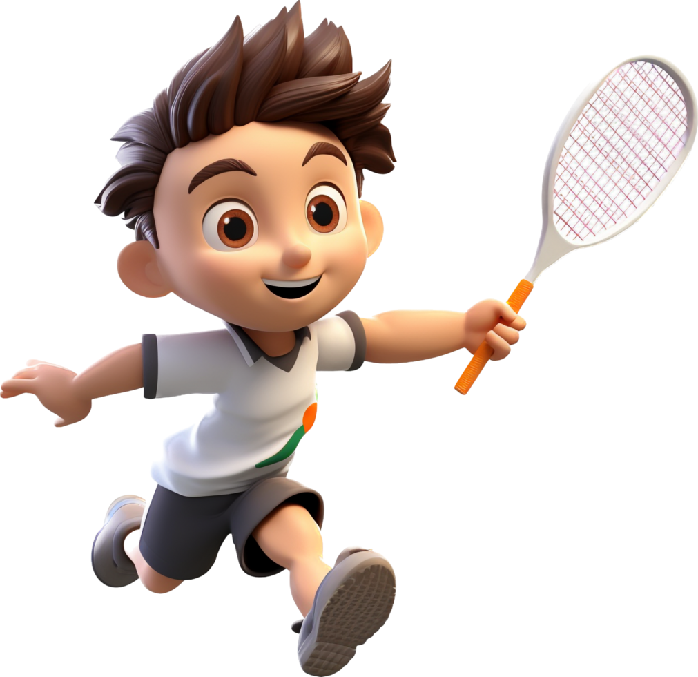 Badminton player png with AI generated.