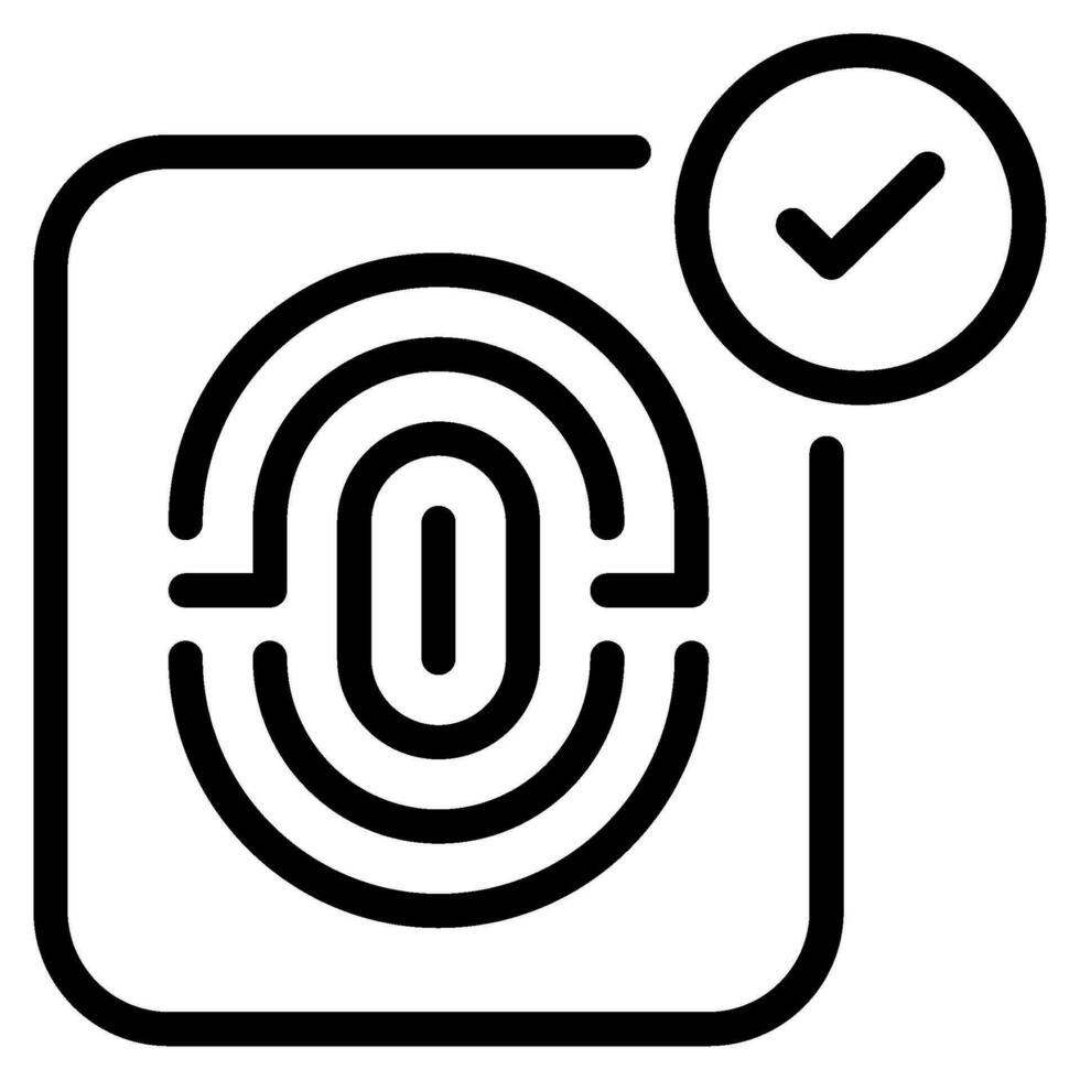 Biometric Authentication Icon illustration vector