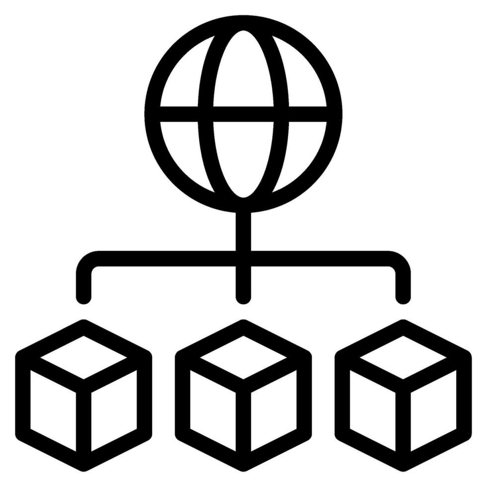 Connected Infrastructure Icon vector