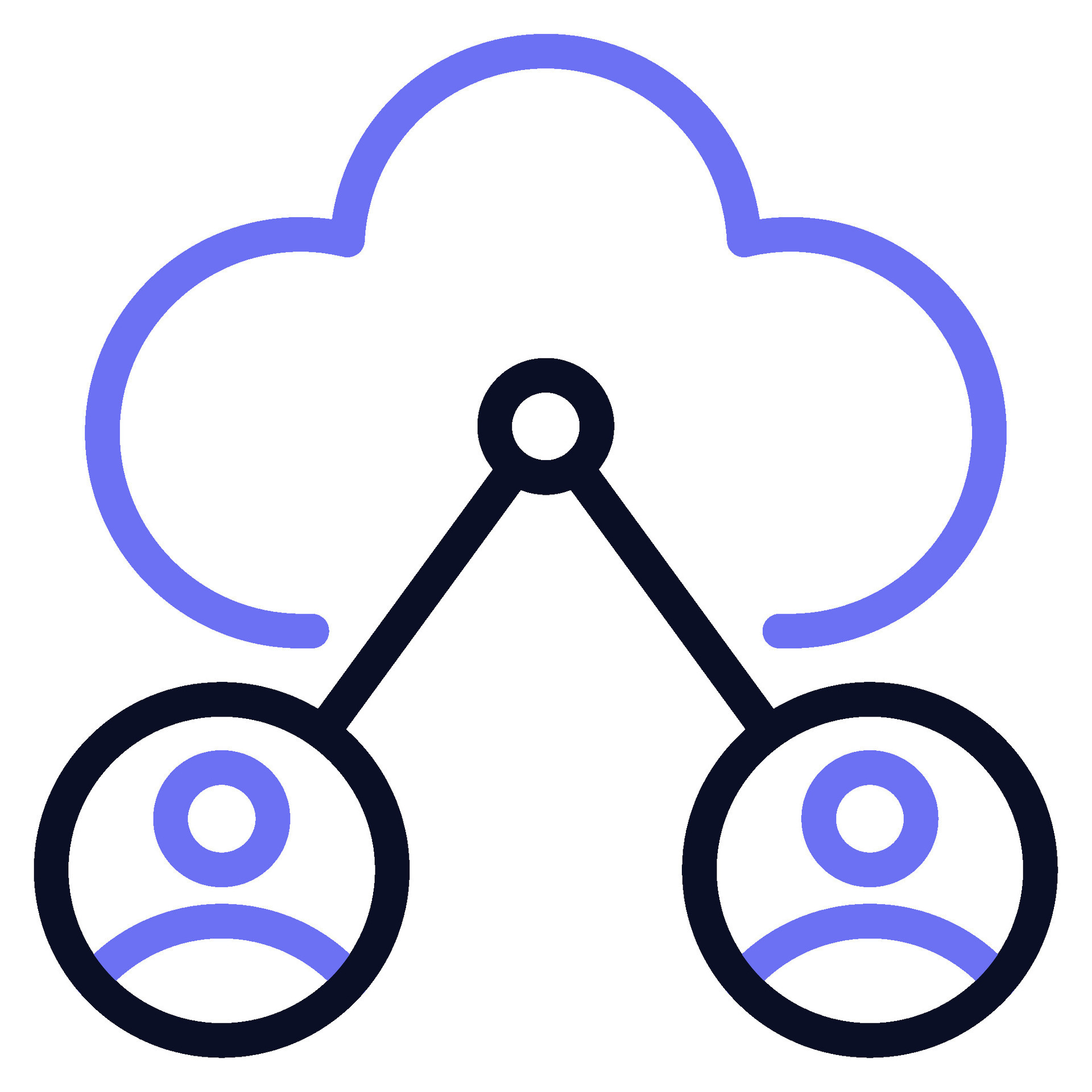 Cloud Collaboration Icon 26758354 Vector Art at Vecteezy