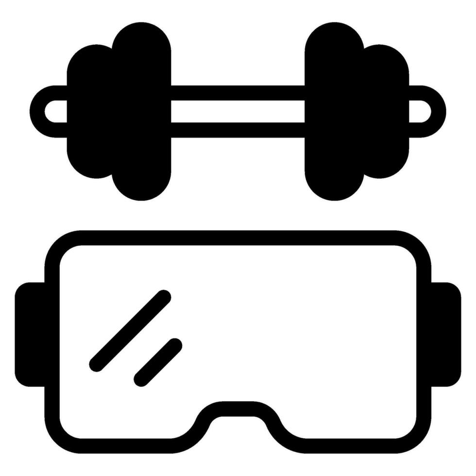 VR Fitness Icon vector