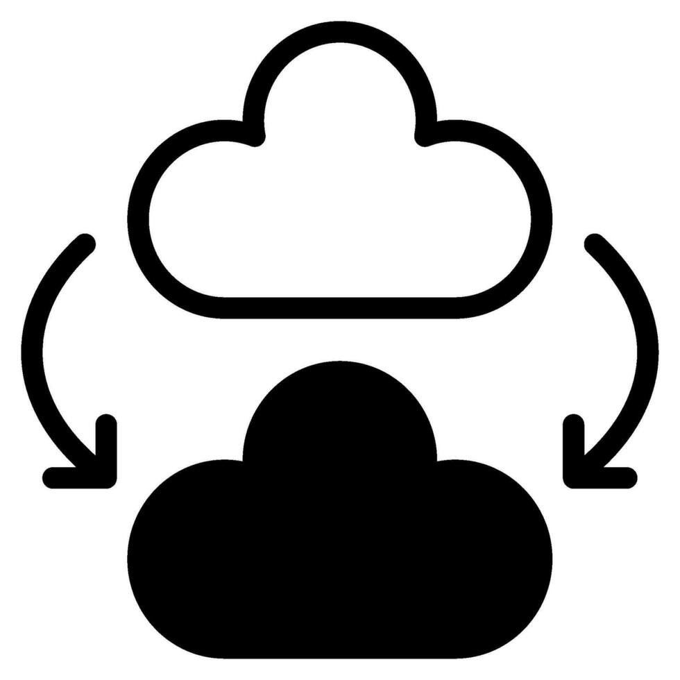 nube migración icono vector