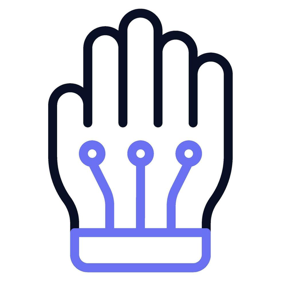 Virtual Reality Gloves Icon vector