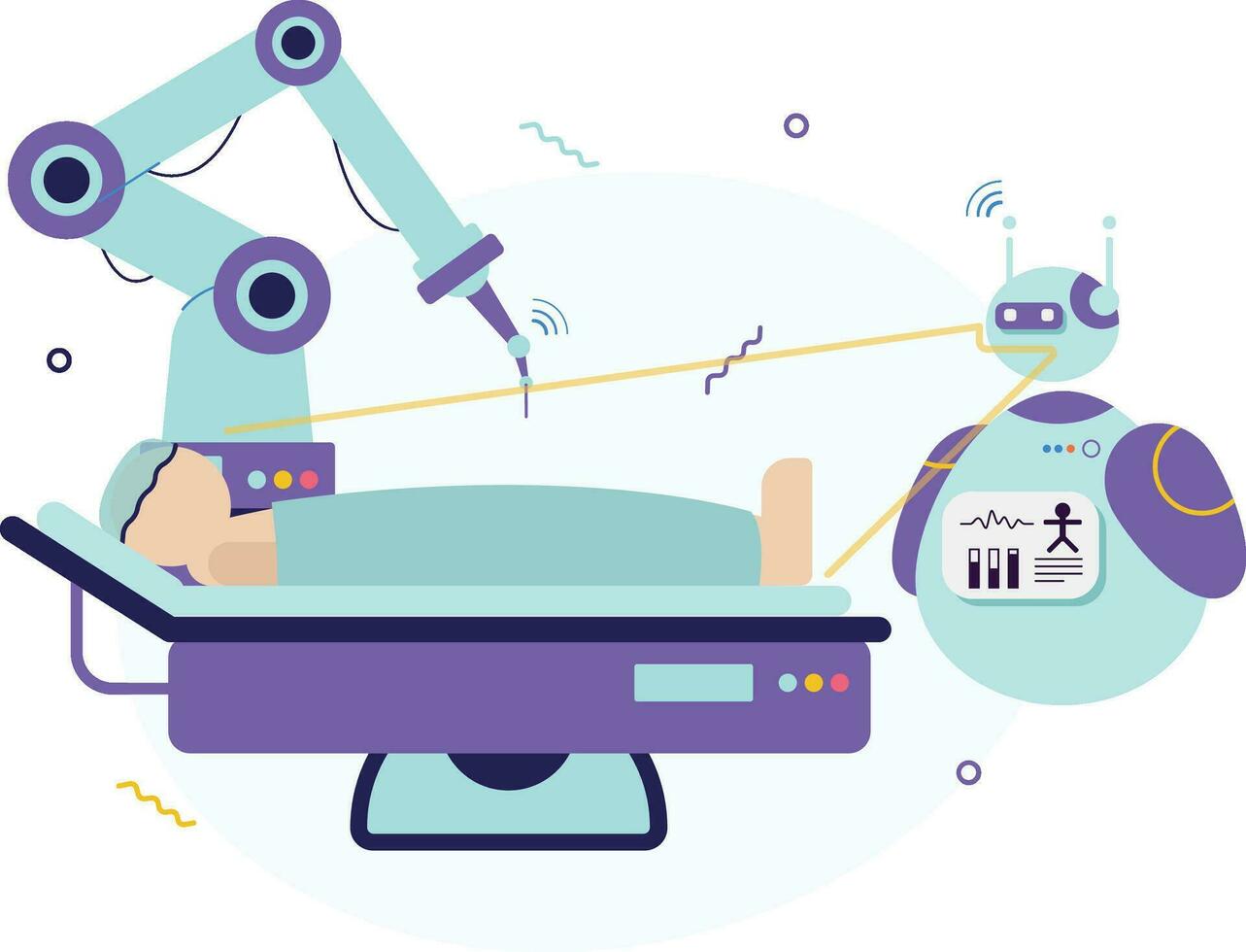 Robotic Surgery Illustration vector