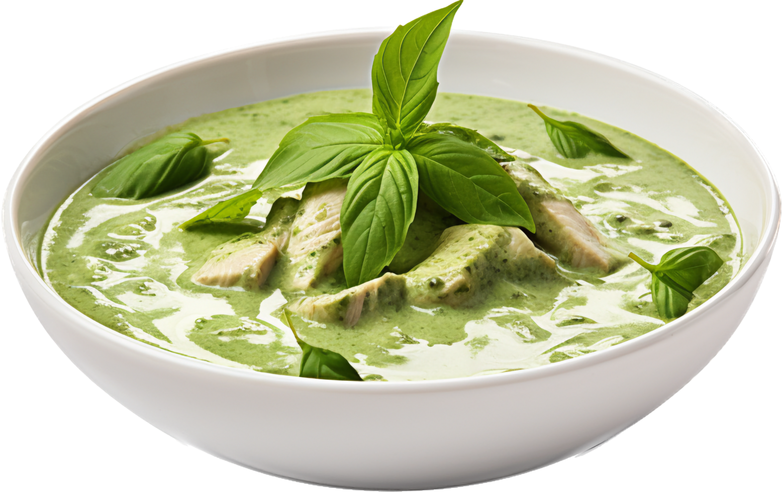 Green curry png with AI generated.