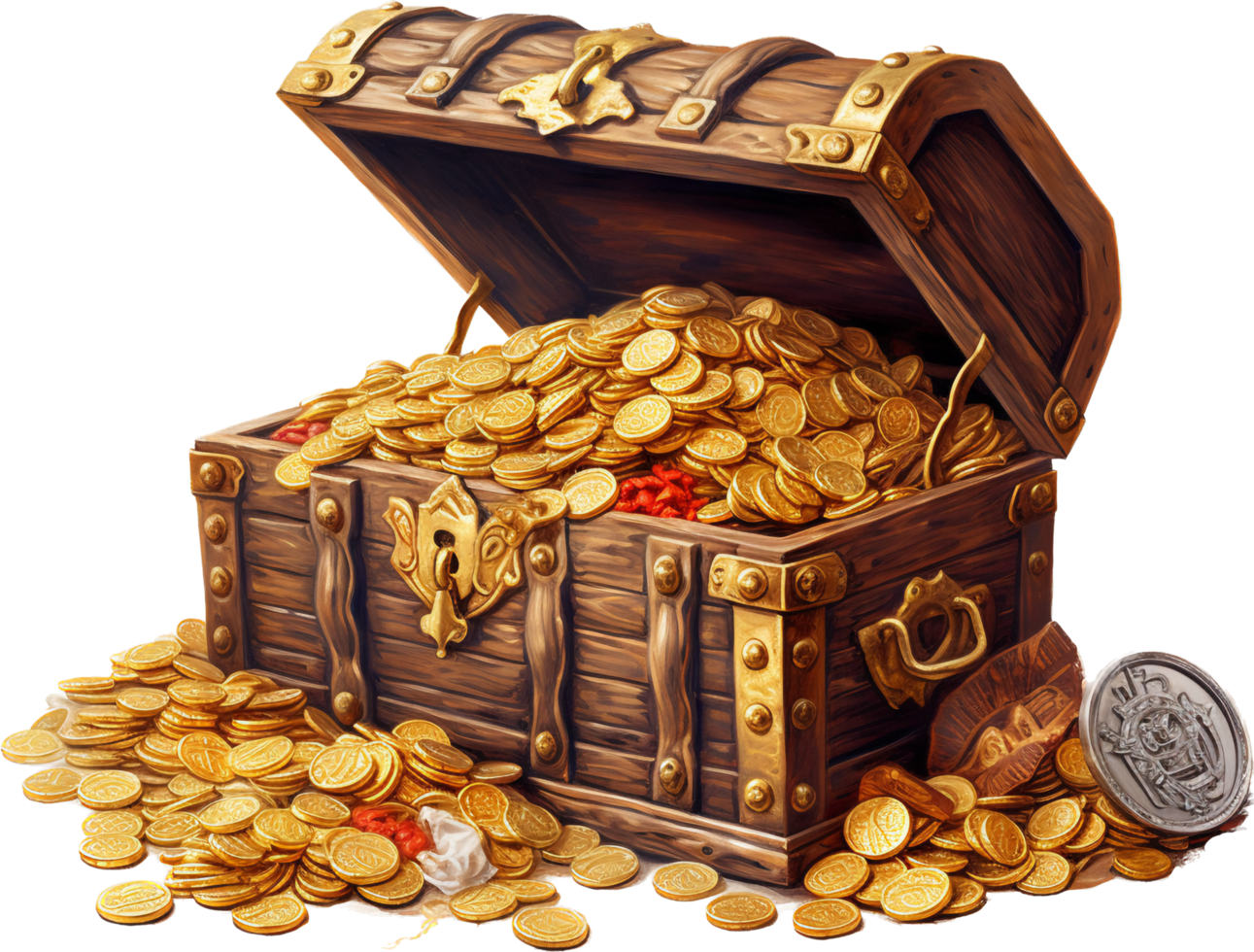 Treasure png with AI generated.