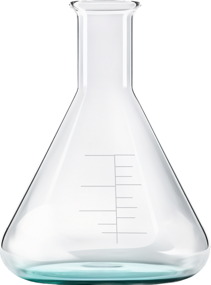 Laboratory flask png with AI generated.