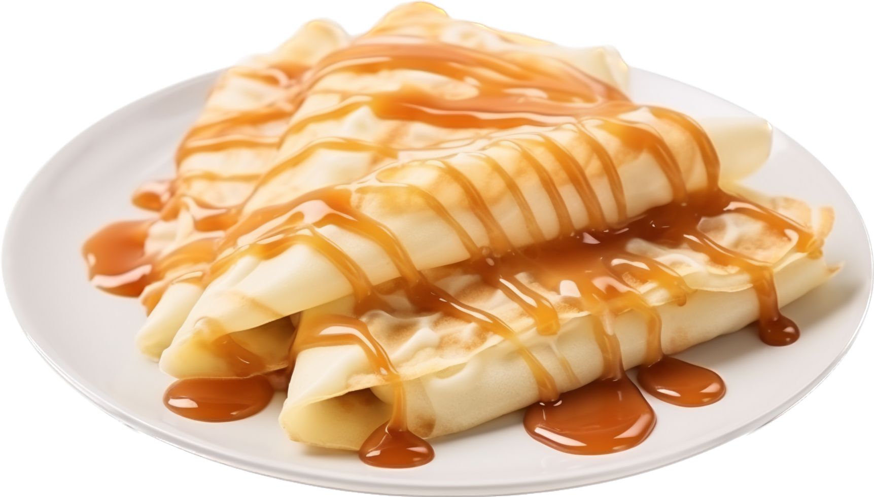 Sweet thai crepe png with AI generated.