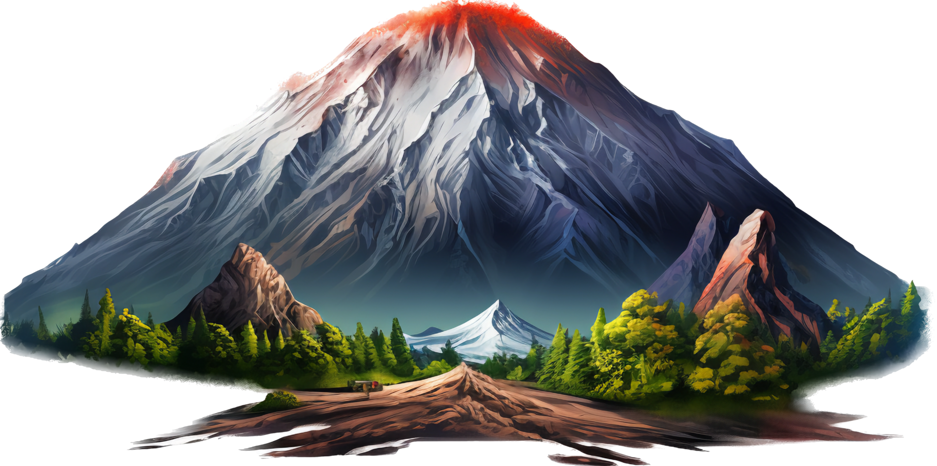 Volcano with . png