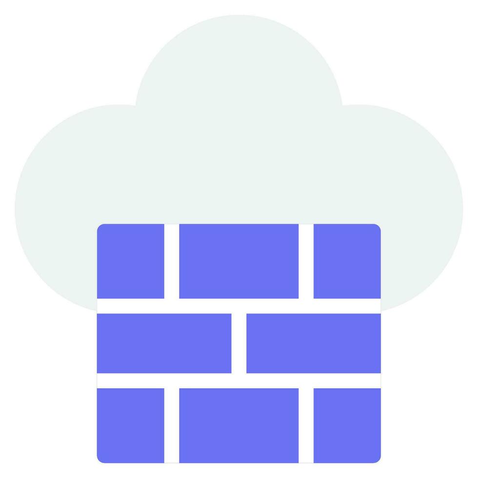 Cloud Firewall Icon vector