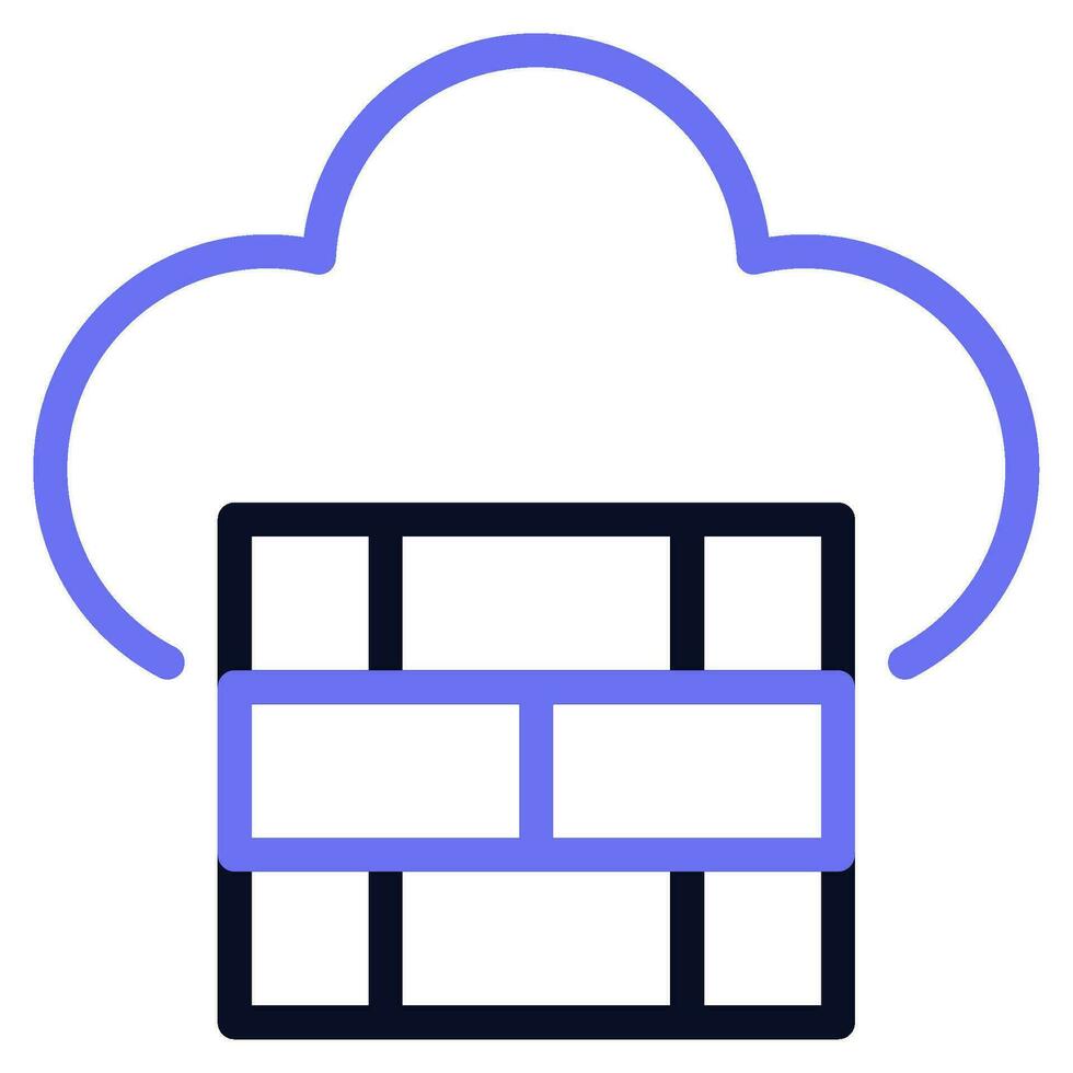 Cloud Firewall Icon vector