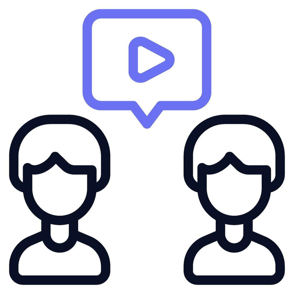 Virtual Collaboration Icon vector