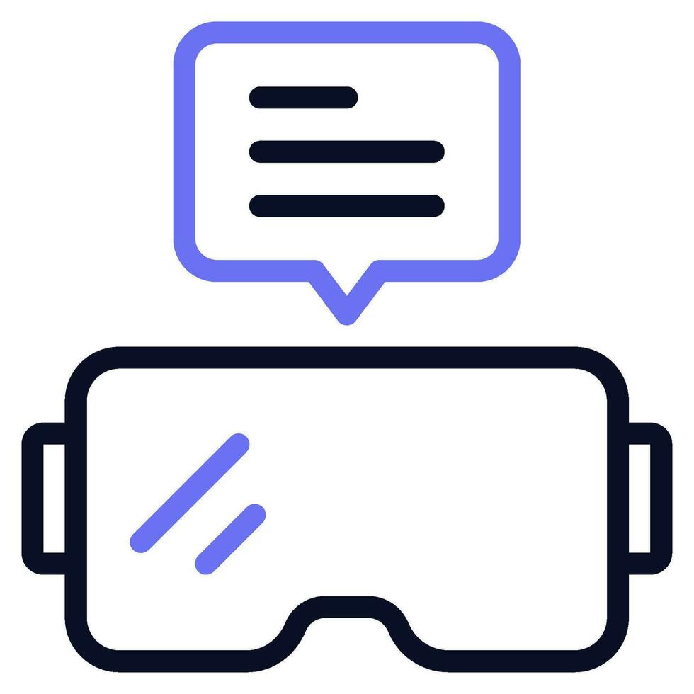 Virtual Reality Chat Icon vector