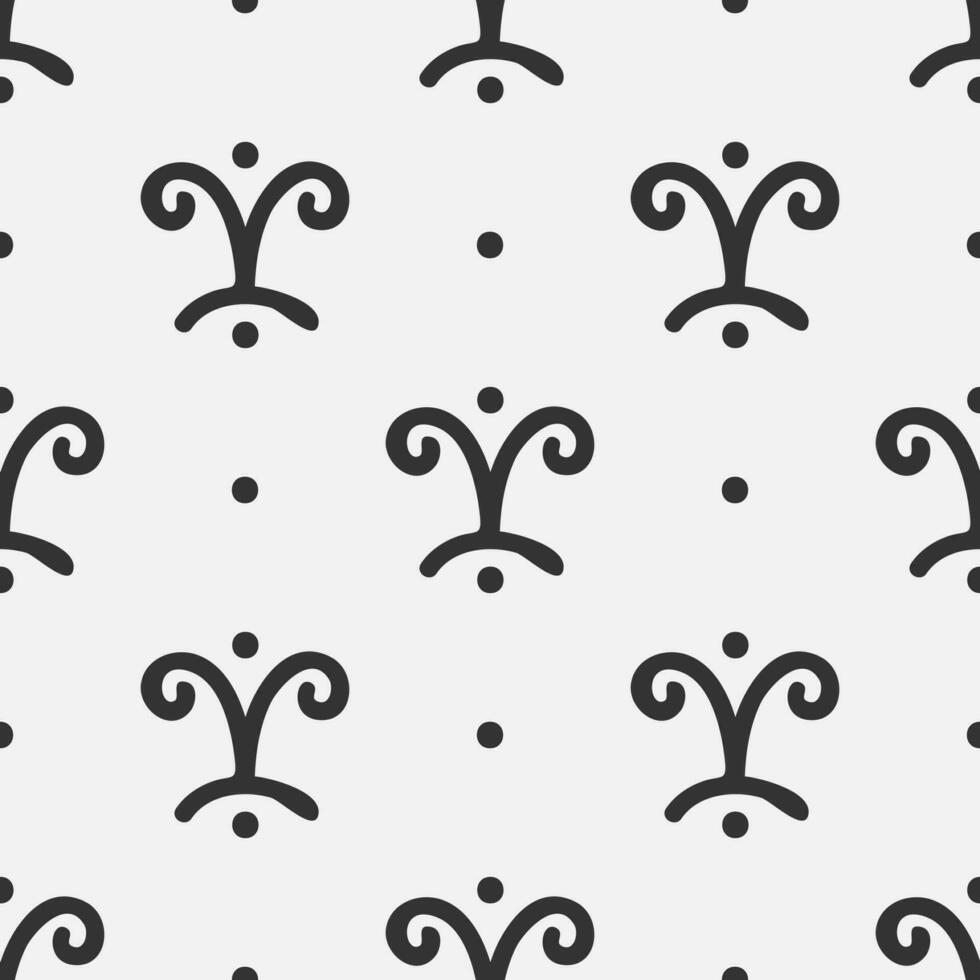 Ethnic seamless pattern. Vector tribal background. Black and white style. Ethnic flowers and geometric frames. Design for fabric, wallpaper, border, wrapping paper