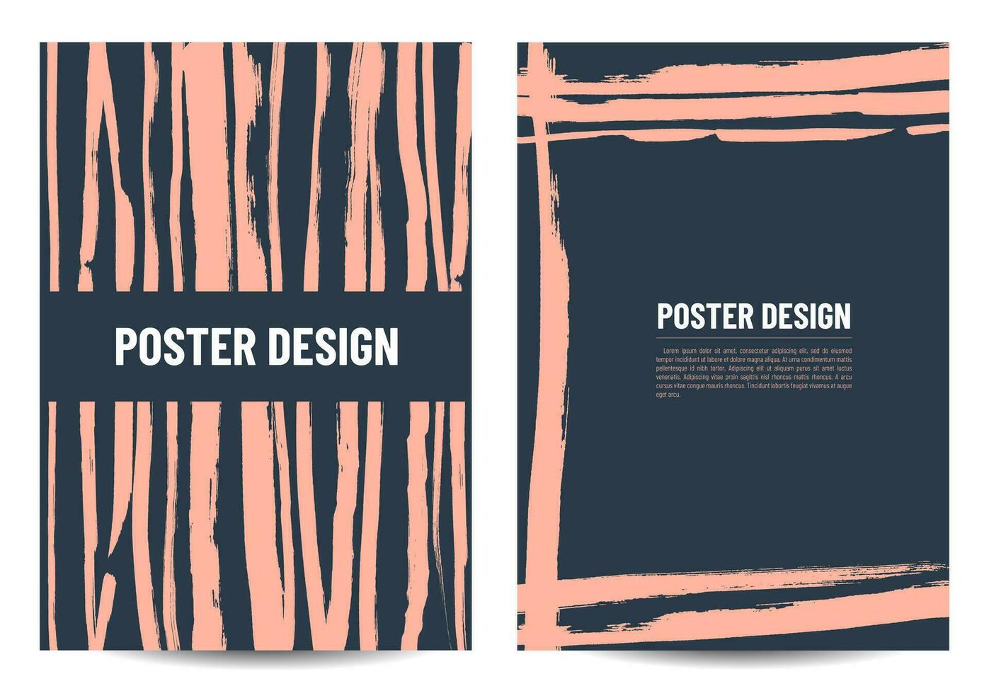 Vector poster design with pink grunge splashes. Brushstrokes abstract texture. Design template for invitation cards. Grungy design page. Ink splatter. Black and red brochure cover