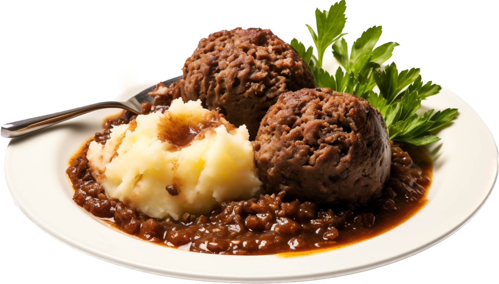Haggis neeps and tatties png with AI generated.