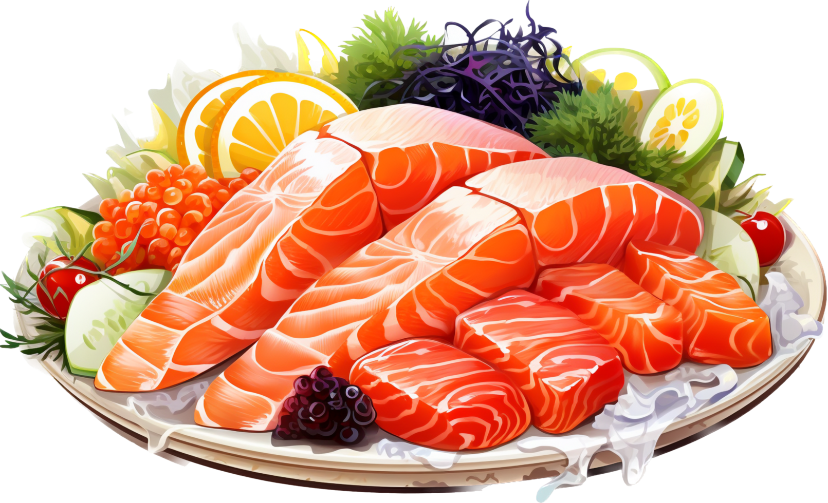 Sashimi png with AI generated