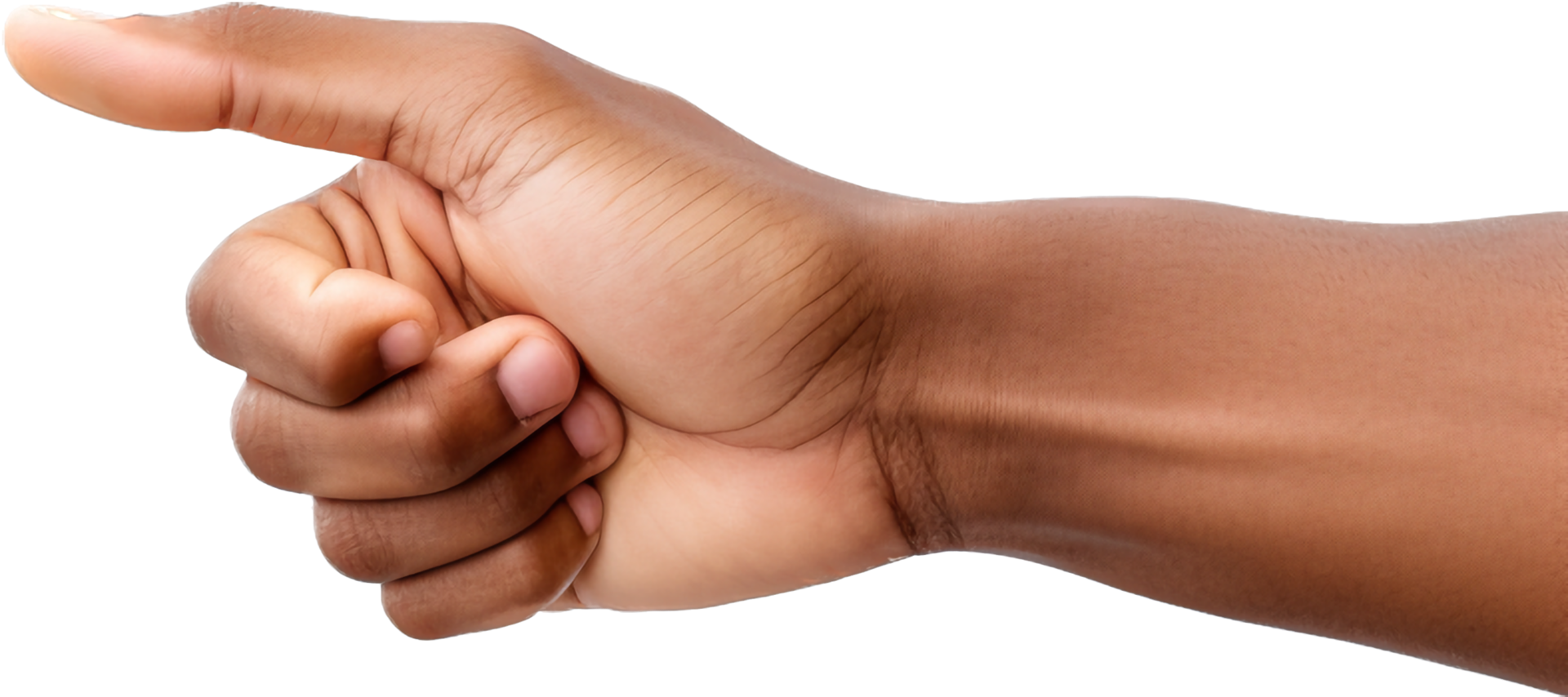 Pointing hand with . png