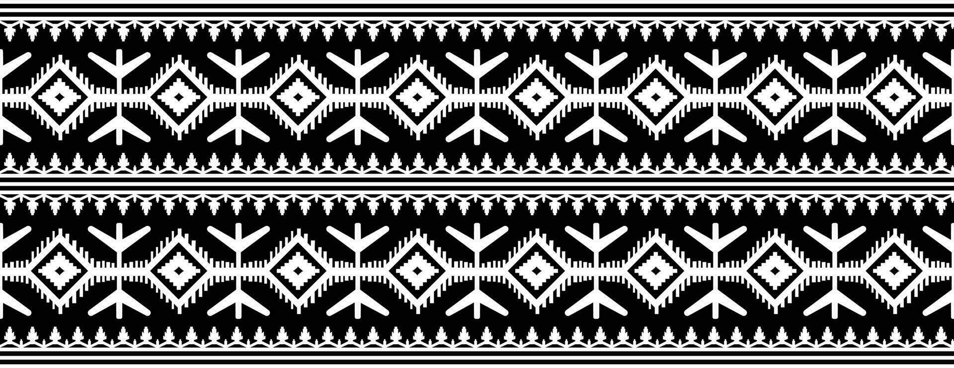 Jamdani sari border pattern design. Vector seamless fabric pattern design.