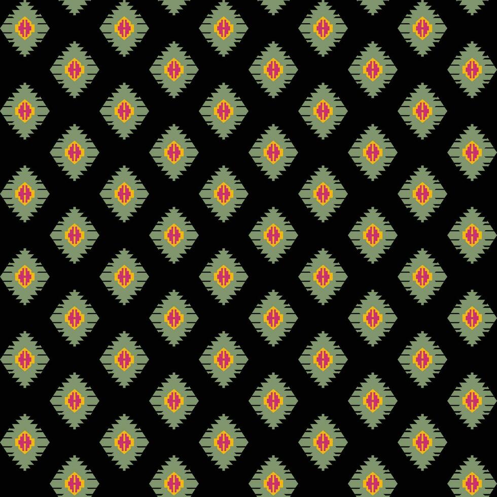 Jamdani sari border pattern design. Vector seamless fabric pattern design.