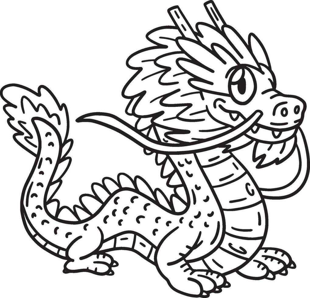Year of the Dragon Standing Dragon Isolated vector