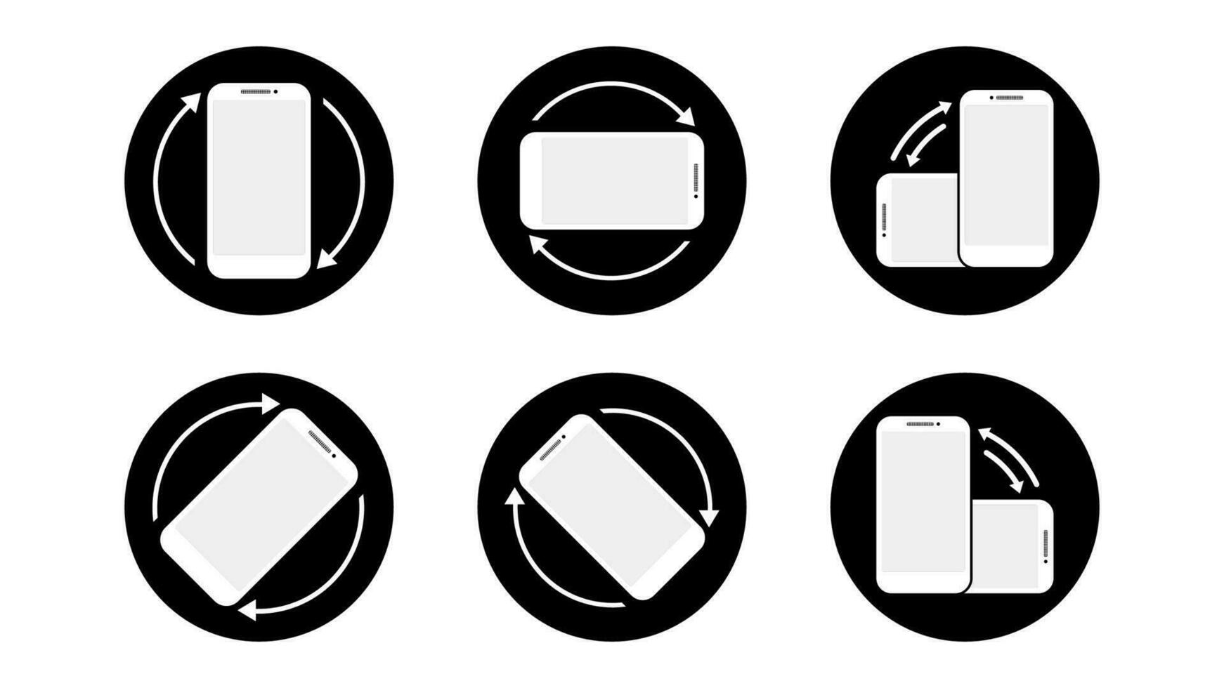 Rotate smart phone icon on a white background. flat design, mobile vector illustration elements for websites or mobile applications.