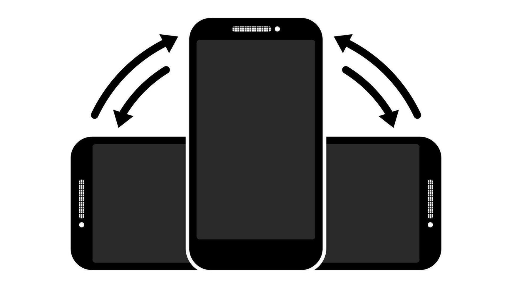 Rotate smart phone icon on a white background. flat design, mobile vector illustration elements for websites or mobile applications.