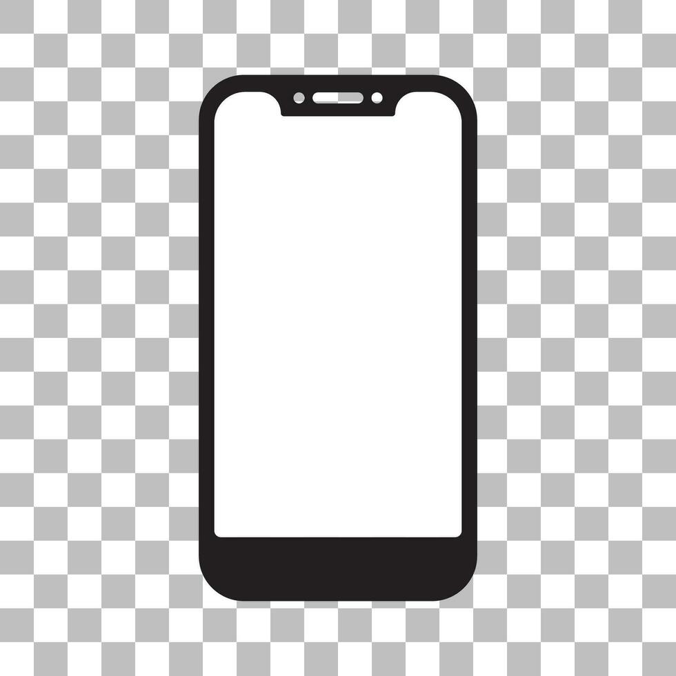 móvil teléfono con un blanco pantalla vector